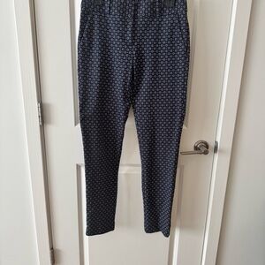 Navy Blue with Diamond Shape Design Dress Pants from Loft